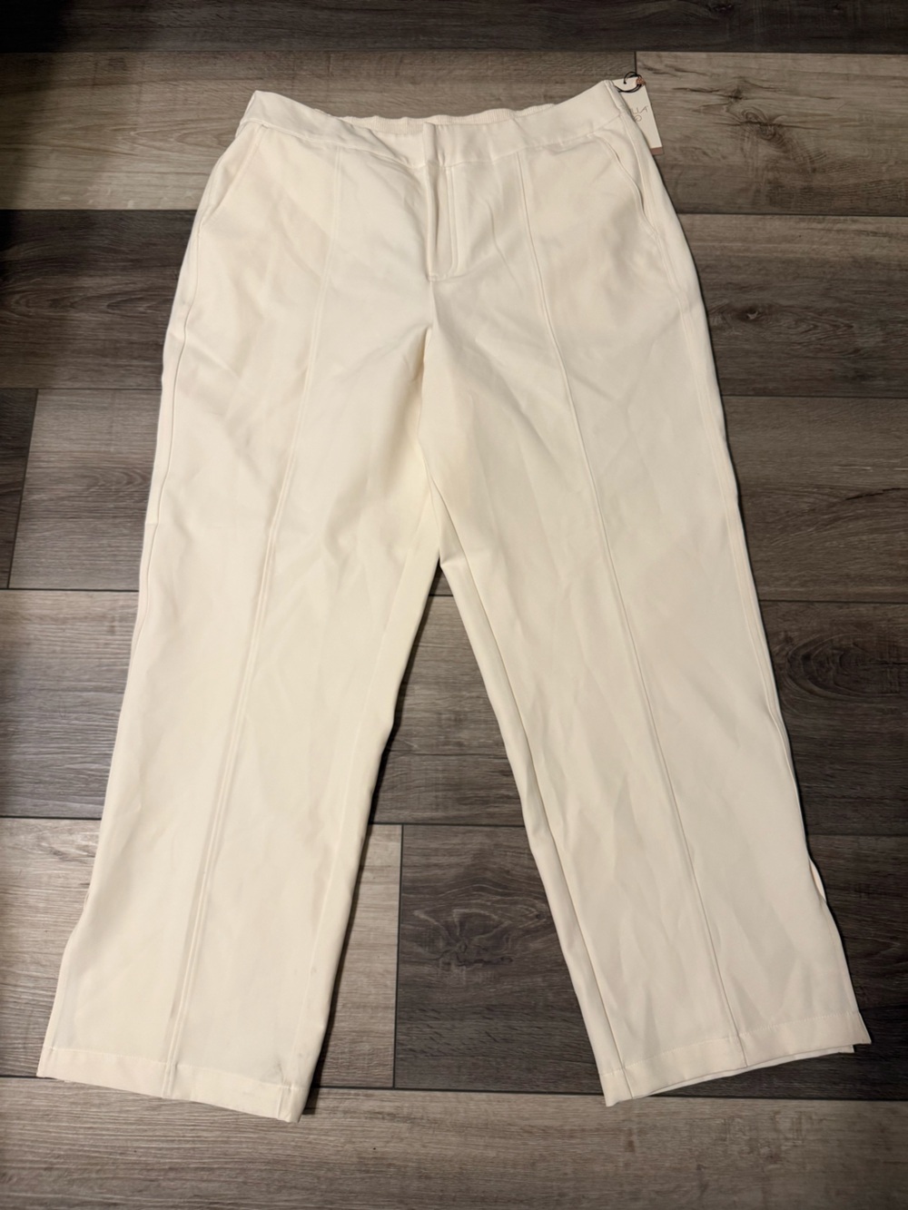 CALIA by Carrie Underwood Cream Straight-Leg Chinos